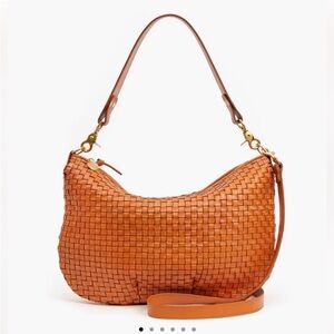 Brand new Clare V Moyen Bag. Worn once! Beautiful woven leather.
